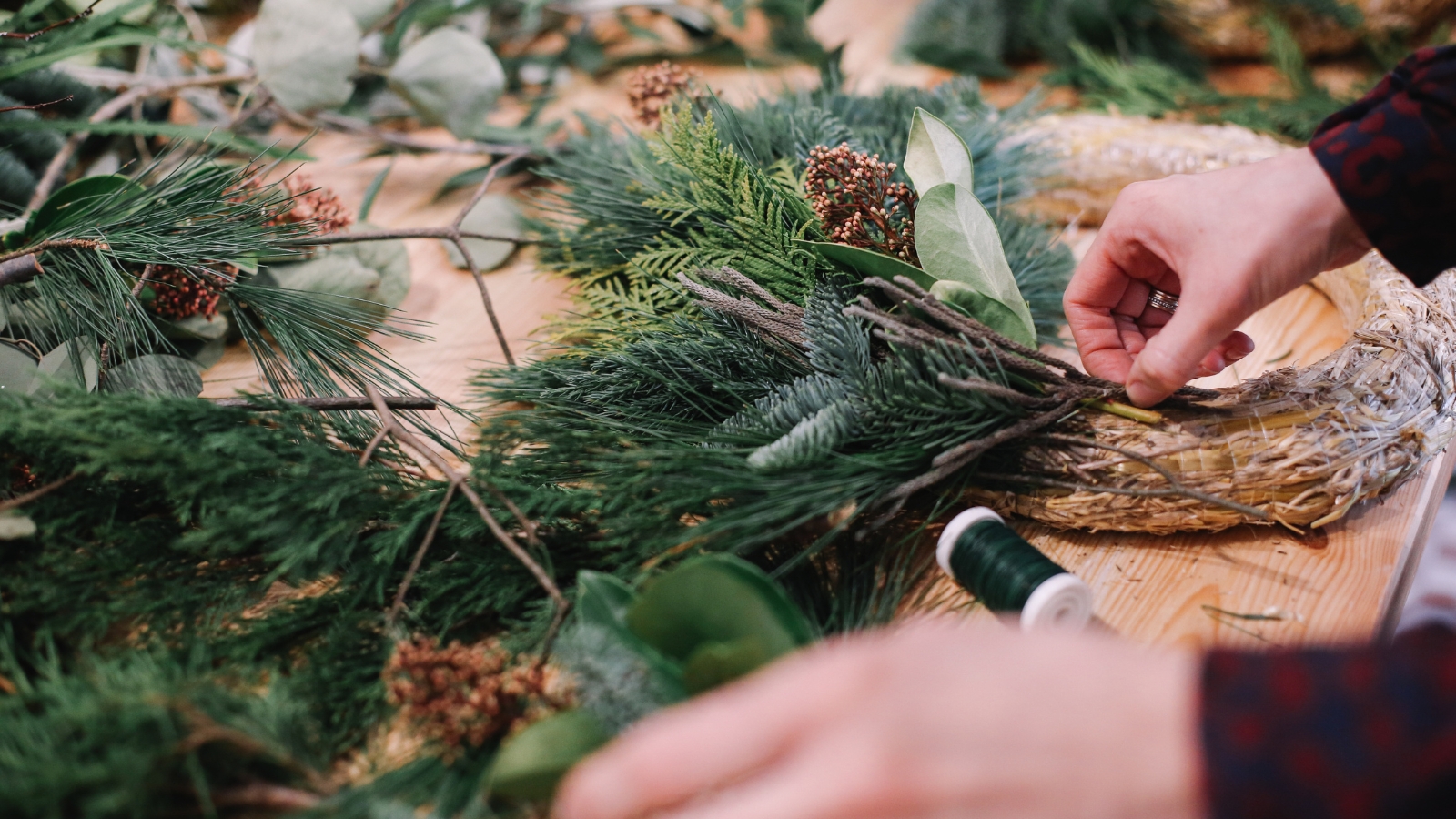 Luxury festive wreath workshops