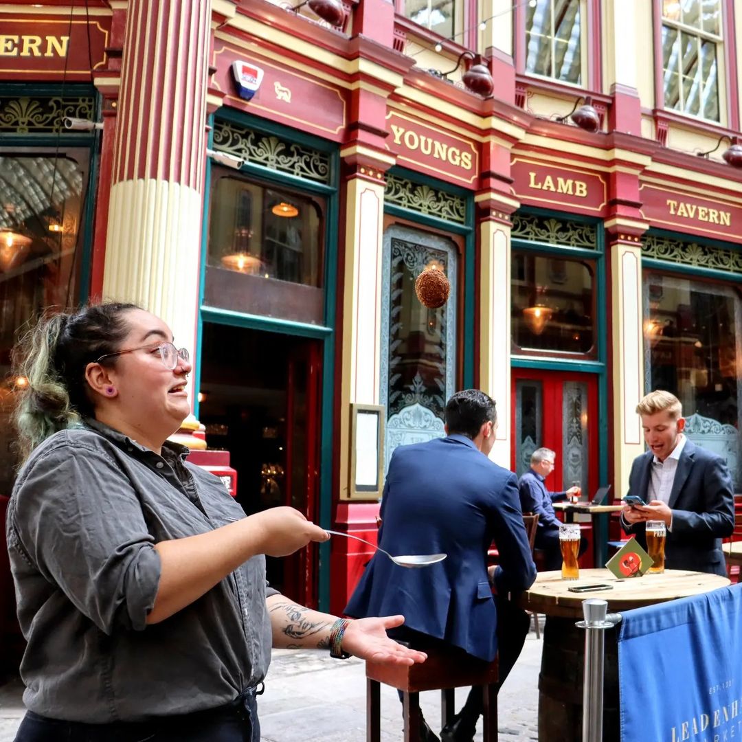 Scotch Egg Race at The Lamb Tavern, Leadenhall Market